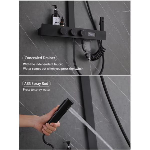 Высокое давление ручной монтируемый на стене душ полированный для ванной дождь