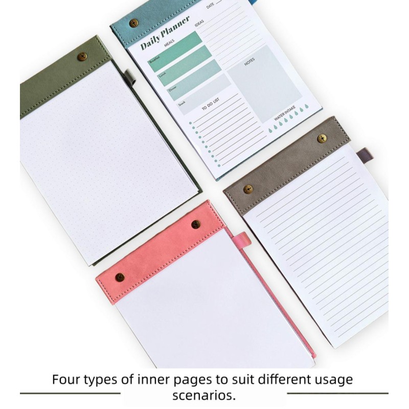Eco Friendly Refillable Detachable Full Grain Leather Notebook A5 Personalised