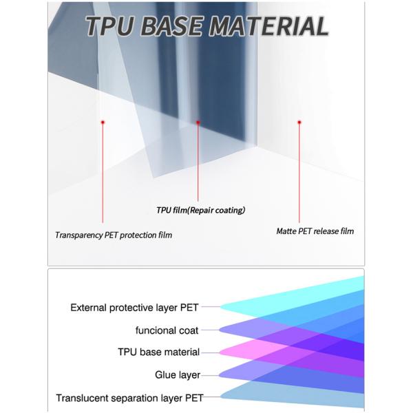 Light Black TPU Car Headlight PPF 6.5mil High Hydrophobic Headlight Tint Film
