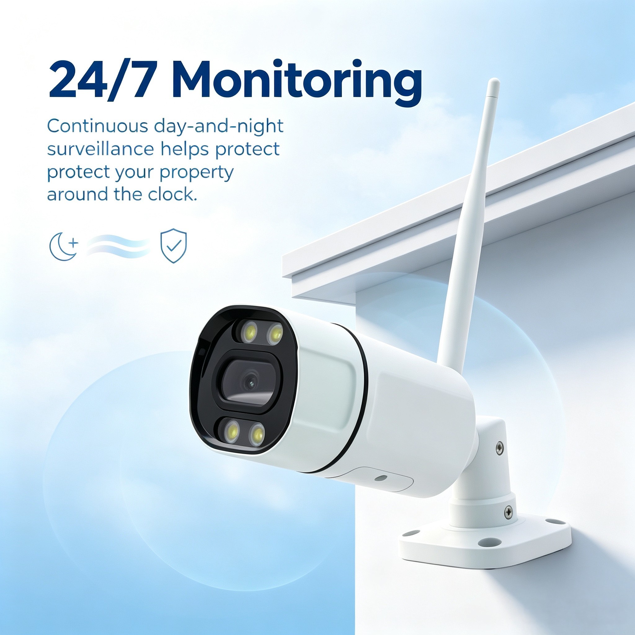 5mp Dual‑band Wifi Bullet Security Camera H.265 Dual‑light Night Vision Ai Human Detection Two‑way Audio Bluetooth Pairing Ip66 Outdoor Surveillance Camera Support Tf Card & Cloud Storage