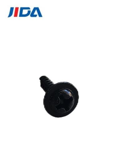 C1022 ST3 Screw Pan Head Black Zinc Plated Bolts With Pad Cross Groove Milling Tail