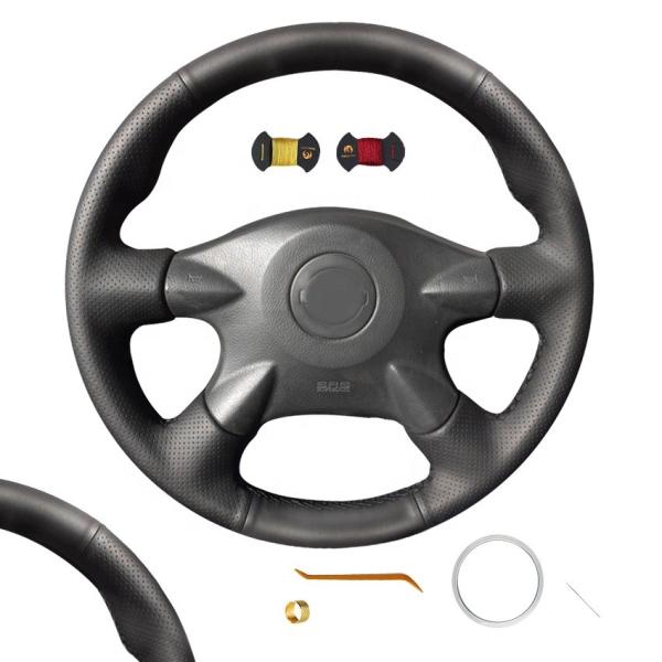 Custom Hand Sewing Steering Wheel Covers for Nissan Almera N16 Easy Installation