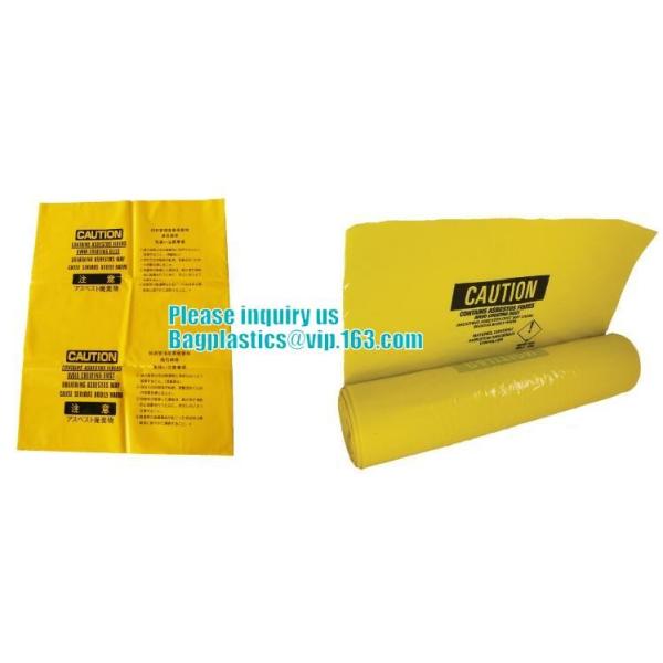 PE asbestos waste bags, Disposal Plastic Bag for Construction Waste, rubbish bag for asbestos fibers, bagplastics, bagea