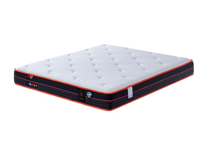 Breathable 3D Fiber Filling Pocket Spring Mattress Thick High Density Knit Fabric