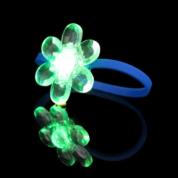 Crystal Flower LED Silicone Bracelet For Concert,Carnivals, Sporting Events, Party , Night Club