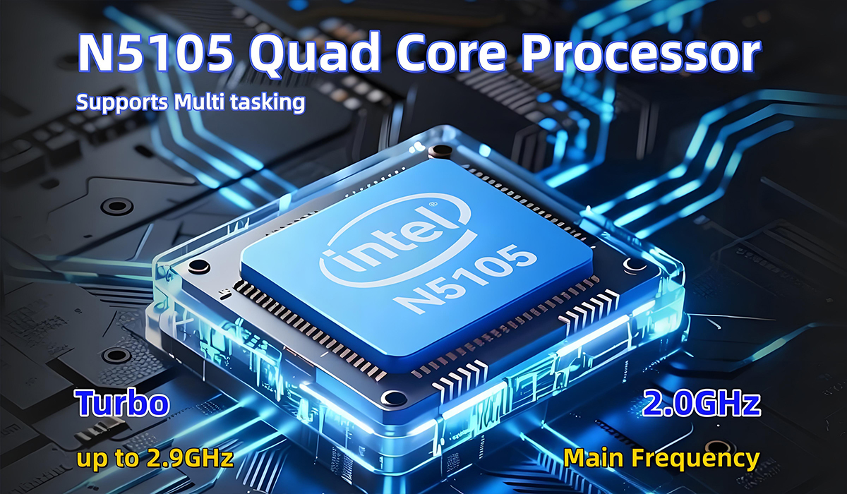 Mini PC Intel Celeron N5105 Processor DDR4 4 Intel I225AT Gigabit LAN 4 USB High Performance Soft Router Computer