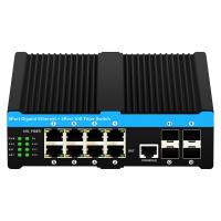 10G Commutateur industriel 8*port Gigabit POE avec 4*10G SFP uplink L2 géré Commutateur réseau