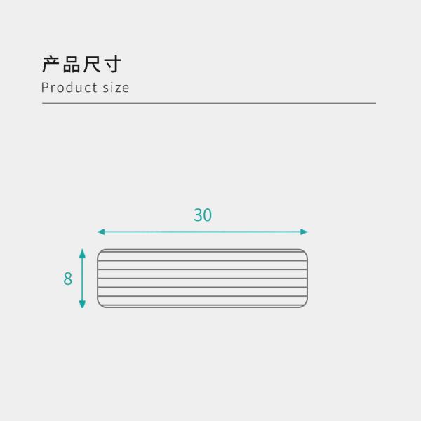 30mm Length Wooden Dowel Pegs Fluted Dowel Rod OEM For RTA Furniture