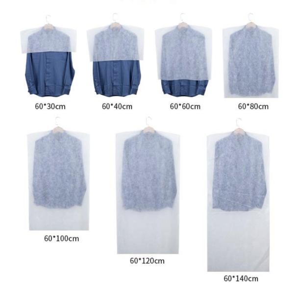 Wholesale Custom Logo Non-Woven Fabrics Dust Cover Garment Bags For Clothing Clothes Protecting Dusts Covers