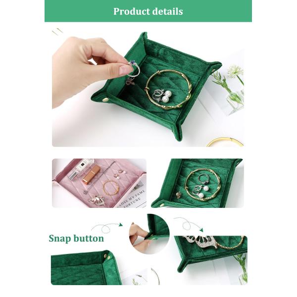 Вельветный ночной столик Коробка для ювелирных изделий для хранения часов Монеты и ожерелья