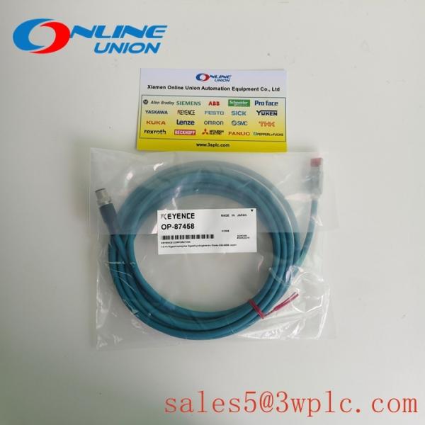 OP-87458 KEYENCE Ethernet cable (M12 4-pin / RJ45) NFPA79-compatible Straight cable 5 m