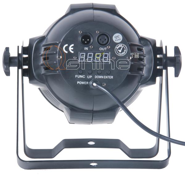 high power DMX512 Led Par Lights 9 ch 55pcs RGBWA zoom , black cast