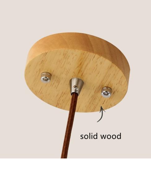Japanese Retro Bedroom Lamp Chinese Wooden Pendant Light(WH-AP-600)