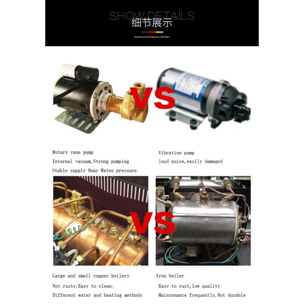 11L Boiler Commercial Cooking Equipment Espresso Coffee Maker For Hotel , Household