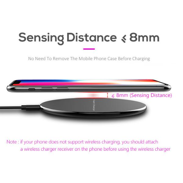 Alunimium 7.5w 10W Fast Charge Wireless Charger
