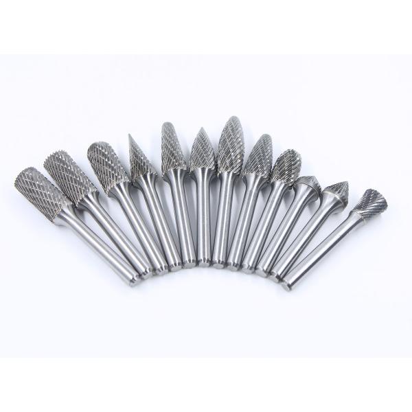 1/4 Inch Shank Burrs Tool Bit 6mm Double Cut Carving Grinder Bit Engraving Tungsten Carbide Burr Set Rotary File Tungsten Burr