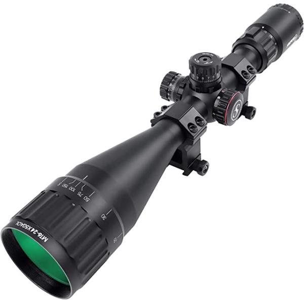 Red Green Blue Three Color illuminated tactical Reticle Riflescope 6-24x50mm
