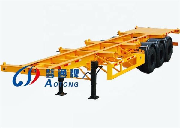 Aço 20FT 40FT Container Chassis de longa duração Esqueleto Semi-remolque com fechadura de contêiner