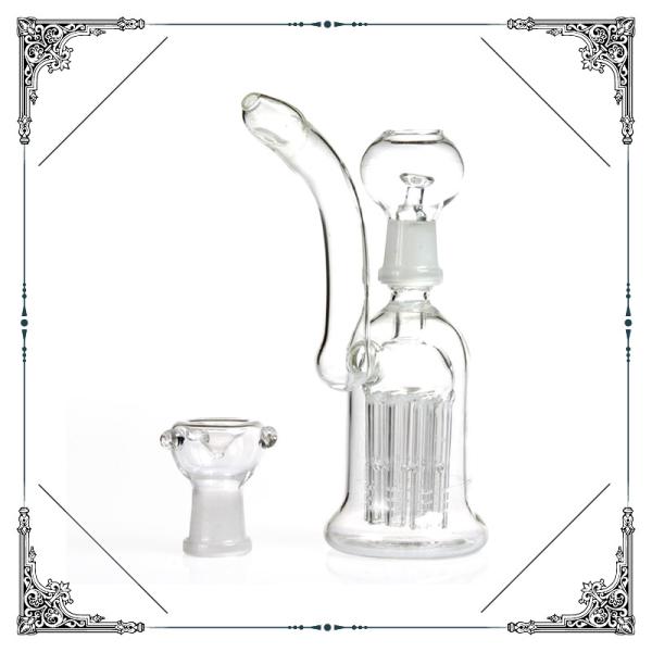 8 Tree Arms Perc Dab Oil Rig Glass Bongs Hookah Smoking Pipes Hand Blown