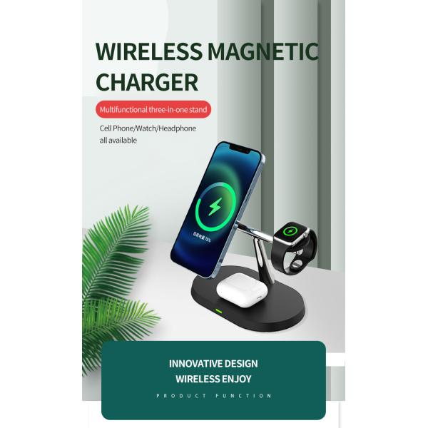Multifunctional Quick Charge Wireless Charger , Magsafing 15 Watt Wireless Charger