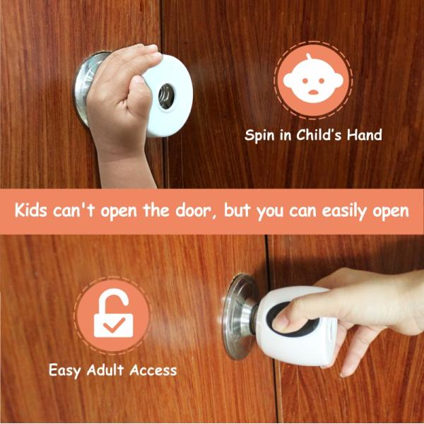 Detachable Safety Door Knob Cover ABS Material Baby Safety Lock