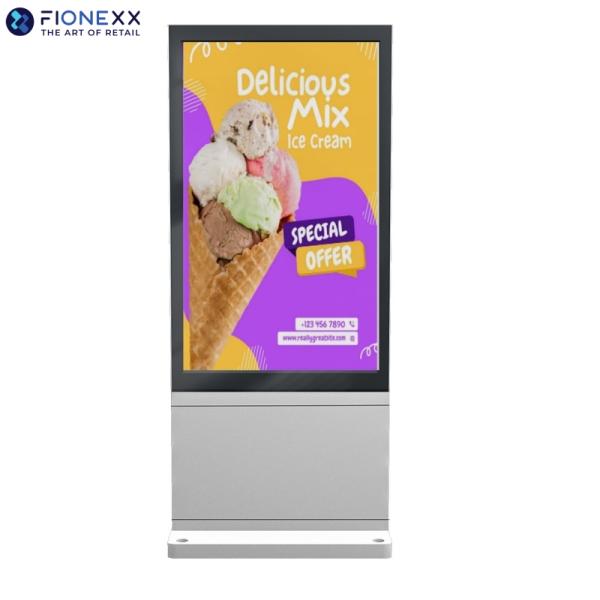 Aluminum profile 65 Inch Digital Signage Digital Display Totem high Contrast
