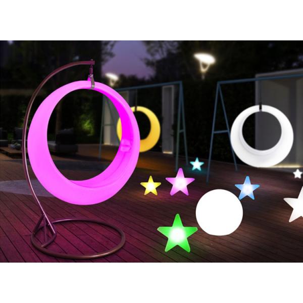 Outdoor LED Luminous Swing Colorful Moon Swing Round Children's Entertainment Facilities