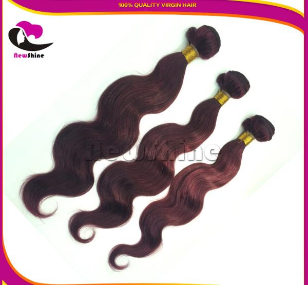 Guangzhou Wholesale 100% Human Hair Weaving Burgundy 99J#  Brazilian Virgin Hair Body Wave With 360 Full Lace Frontal