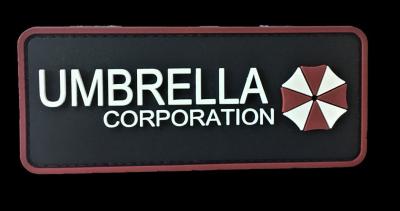 Soft Rubber Umbrella PVC Patch Velcro Backing Silkscreen Printing