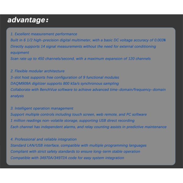 Keysight Agilent DAQ970A High-Performance Data Acquisition System for Electronic Measuring Instruments
