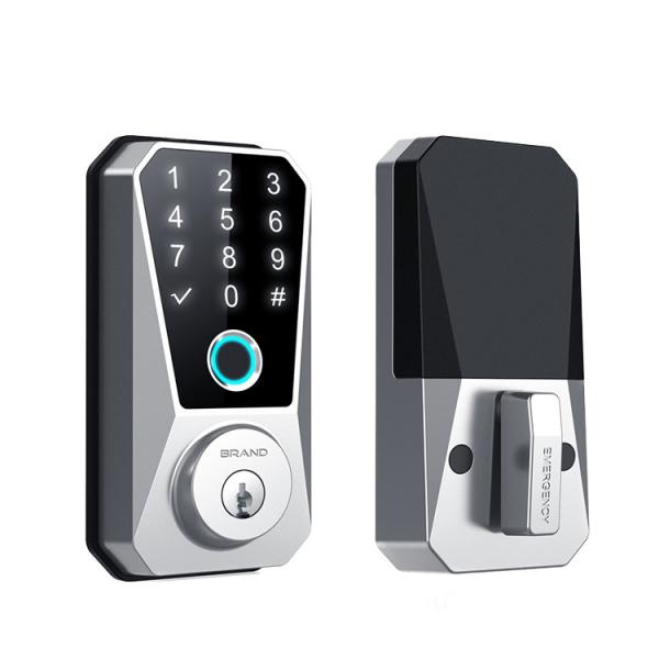 Steel Door Wifi Hotel Smart Door Lock with Fingerprint Recognition and Key Control