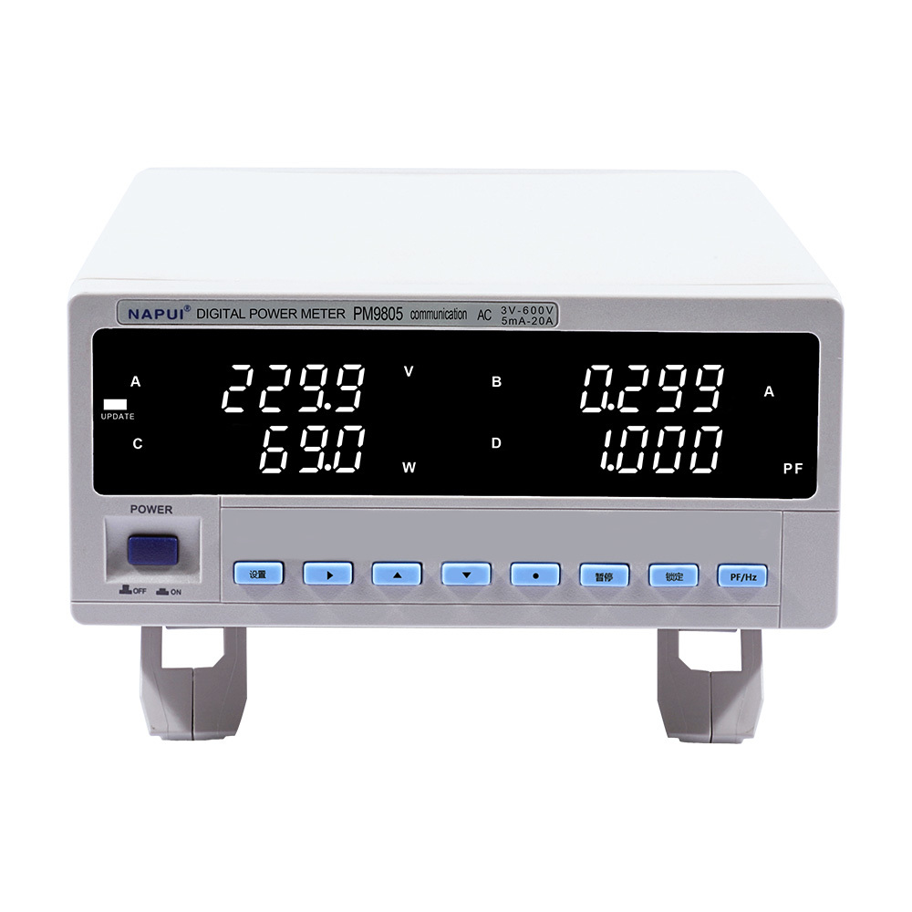 Single Phase Electrical Power Meter Multifunction RS232 Communication Power Analyzer