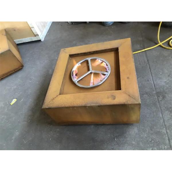 Garden Furniture Corten Steel Fireplace Square Gas Heate Smokeless Fire Pits