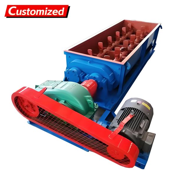 Custom Multi-Shaft Screw Conveyor Twin Shaft Mixer - Heavy Duty Dual Shaft Paddle Mixer for Concrete, Soil , High Efficiency Homogeneous Mixing