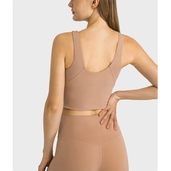 Outerwear Training Running Sports Bra High Neck Female Yoga Vest With Pad