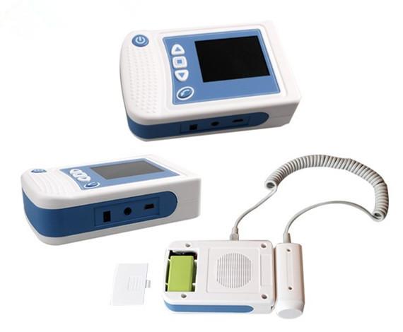 Three color available digital fetal doppler ultrasound equipment baby heart rate monitor