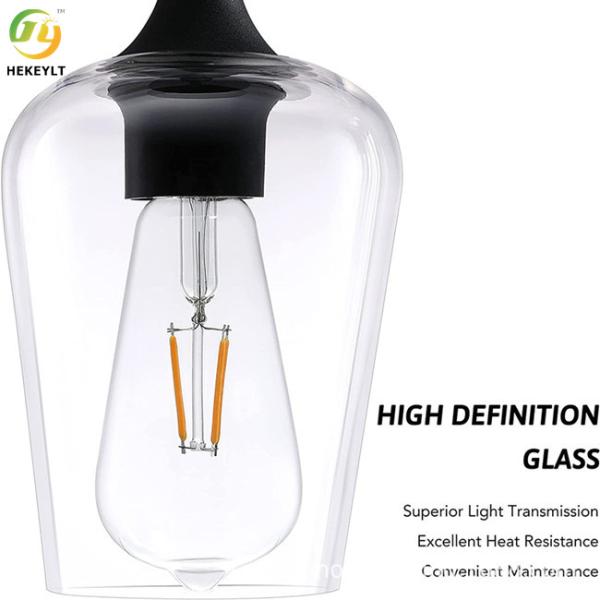 Основание шарика E26 ясного света стекла формы кубка привесного современное крытое