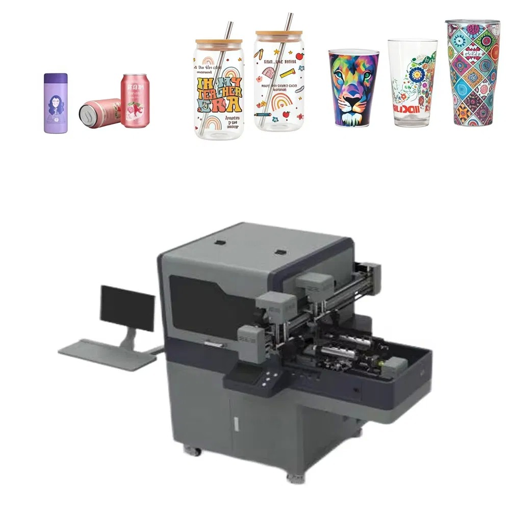 Factory Supply UV Cylinder Printer for Tumblers and Cups 360 Seamless