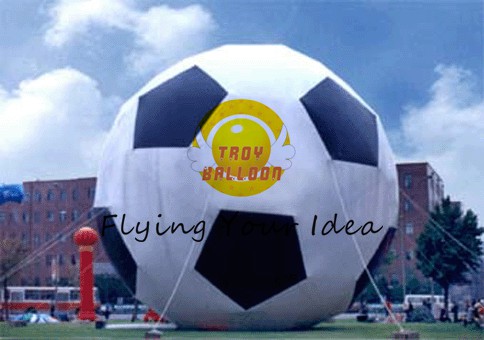 15m Attractive Inflatable Advertising Balloon With Football Shape For Party