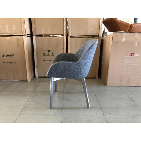 Comfortable Cocoon L Fiberglass Arm Chair With Solid Walnut Base And Legs