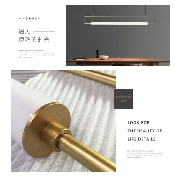 Modern Restaurant Chandelier Minimalist Bar Restaurant Indoor Rectangular  Chandelier(WH-MI-406)