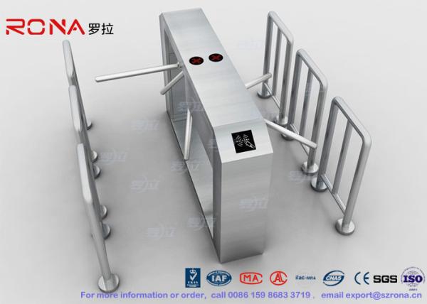 Waist High Tripod Turnstile Gate Mechanism Intelligent Antirust For Station