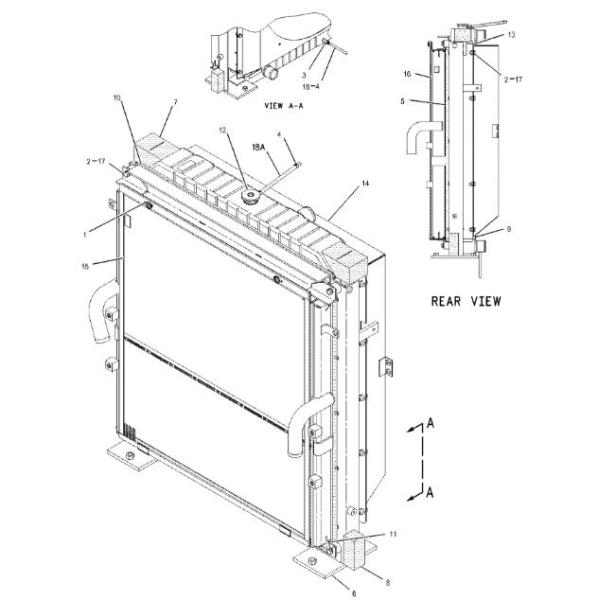 151-6458 o refrigerador de óleo hidráulico das peças de motor da máquina escavadora 136-2275 aplicou-se para  330B 3066