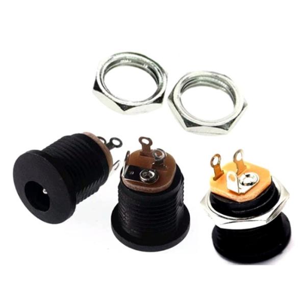 Copper 5.5mm X 2.5mm VDE Dc Jack Connector For Cctv Charger Socket