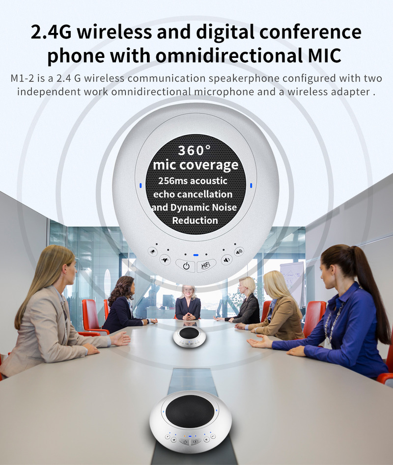 Conference Room Meeting Solution  Video Conferencing Dual  5.8G Wireless Microphone