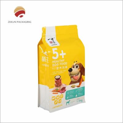 Finitura brilhante Sacos de alimentos para animais de estimação à prova de umidade Sacos de vedação a quente com fecho