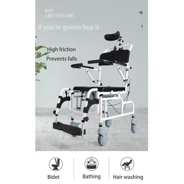 Easy Mobility Manual Wheel Chair Aluminum Portable Shower Commode Chair