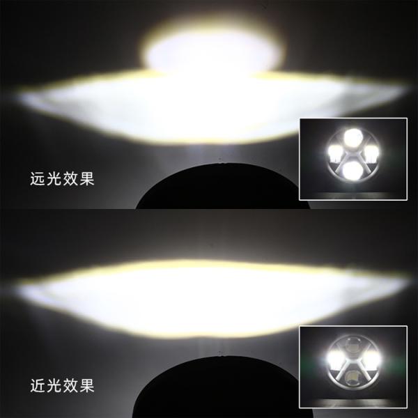 Custom H Type 7 inch LED Headlight for Motorcycle Modification Aluminum PC Material