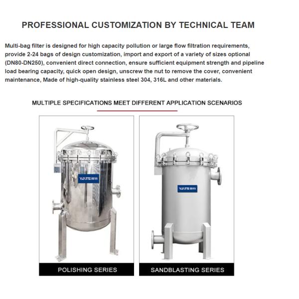 Сумка жидкостной промышленной фильтрации воды корпуса фильтра Ss304 сумки полипропилена Multi