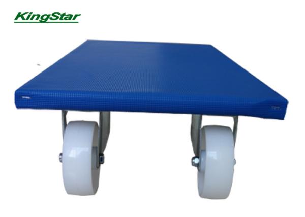 Meubelhondje 60 x 35 Cm 4 Wheel Dolly Cart Blauw Dek Kunststof Wiel 100 Mm Voor Meubilair Vervoer